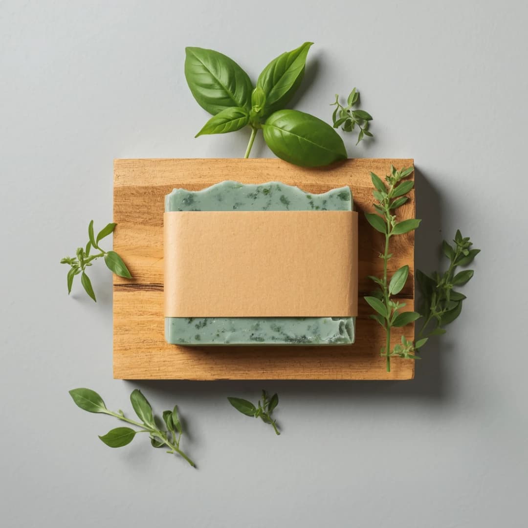 Pure Ayurvedic Neem & Basil Cleansing Bar (125g)
