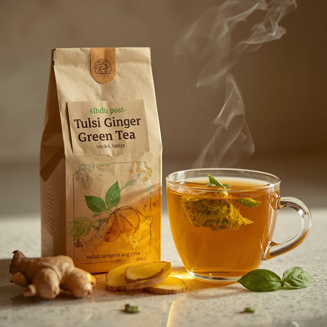 Tulsi Holy Basil & Fresh Ginger Detox Tea (100g)